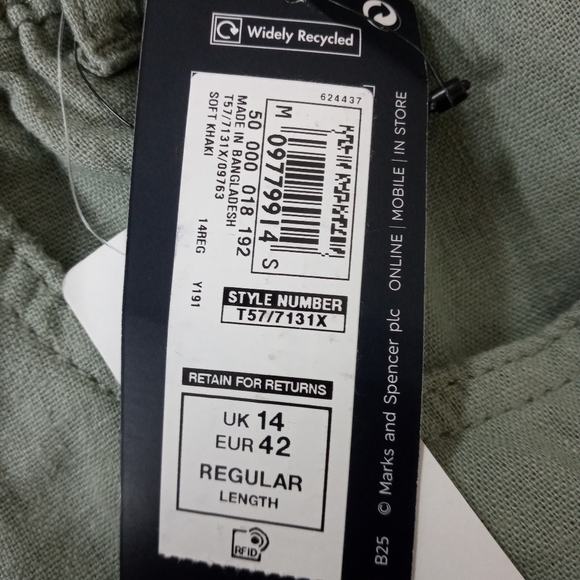 Marks & Spencer Olive Green Track Pants - Picture 10 of 16